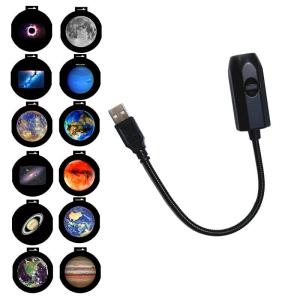 EELHOE | 【New】USB Ceiling Moon Earth Projection Atmosphere Light Starry Sky Lamp Night Light Romantic Bedroom Decoration Galaxy Projector
