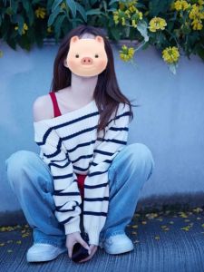 HUOLISI | Off-shoulder Striped Slanted Shoulder Knit Top