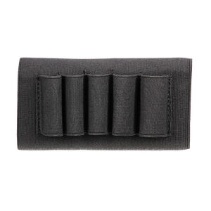 5 Hole Carrier Bag Shotgun Shell Butt Stock Molle Shell Cartridge Holder Extra Round for 12/20GA Hunting Sports Accessories