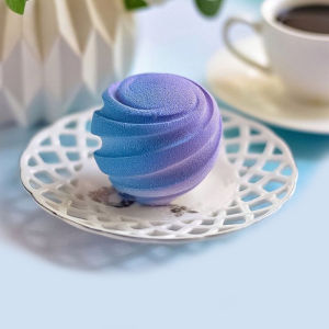 8 Cell Rotating Stereoscopic Lunar Design French Mousse Cake Mold Silicone Cake Mold Dessert Decorating Tools Kitchen Bakeware