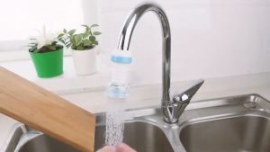 หัวก๊อกน้ํา แบบประหยัดน้ํา หัวต่อก๊อกน้ำ งอได้ หมุนได้ 360 องศา มีใบพัดในตัว คละสี