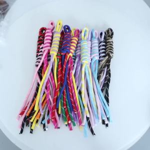 4pcs Color-blocked Braided Lanyard Keychain for Phone Case Decoration  Chic Bag Pendant Kpop DIY Key Chains Friend Couple Gift