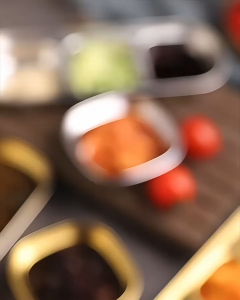 Tempat Saus Sambal Kecap Stainless / Wadah Saus Sambal Kecap Kecil Piring Kecil Saus Kondimen Korea