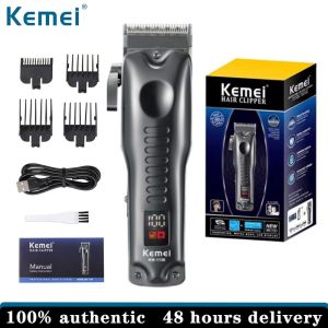 KEMEI ปัตตาเลี่ยนผู้ชายแบบมืออาชีพชาร์จไฟได้แบตเตอรี่ลิเธียม KM-1136จอแอลซีดีแอลอีดี