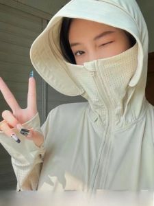 Áo Khoác Chống Nắng Ice Silk Dáng Rộng Mỏng Mùa Hè Cho Nữ Áo Khoác Ngoài Dáng Chữ a Dài Tay Có Mũ Trùm Đầu