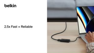 Belkin INC012 อะแดปเตอร์ USB-C to LAN ความเร็ว 2.5Gbps ใช้ได้กับ Mac iPad Windows Android