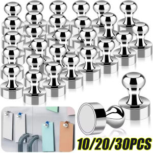 20/30pcs Magnetic Pins / Neodymium Magnetic Pushpins / Metal Strong Magnets Whiteboard Fridge Thumbtack / For Home Storage Tool