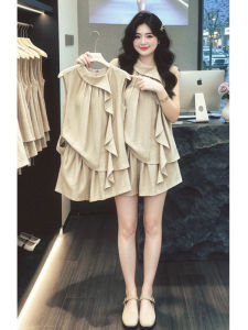 Shalldoer | Sweet & Feminine Sleeveless Slim-fit Casual Two-piece Set