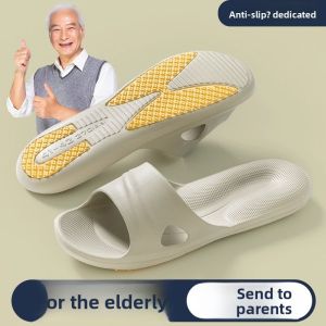 MONLEYTA | Anti-Slip Elderly Slippers Bathing Bathroom Home Use Summer EVA Odor Resistant Quick Dry Elderly Cool Slippers Comfortable Sandals