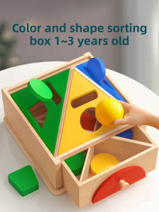 TONGMUXING | Educational Montessori Geometry Sorting Blocks Toy