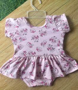 Infant wear cotton printed pemplum set 0-6months