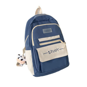 กระเป๋านักเรียน School bag ผ้าไนลอน จุของได้เยอะ ขนาด 29.5 x 15 x 43 cm กระเป๋า กระเป๋าเป้ ดีไซน์เรียบง่าย กระเป๋าแฟชั่น เป้นักเรียน ทนทาน ไม่ขาดง่าย