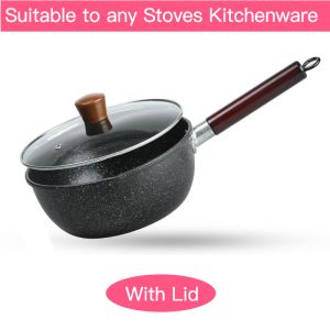 All-purpose Mafanite Non-stick Sauce Pan with Lid Multi-use Fried Boil Baby Food Cooking Pot Suitable To Any Stoves Kitchenware