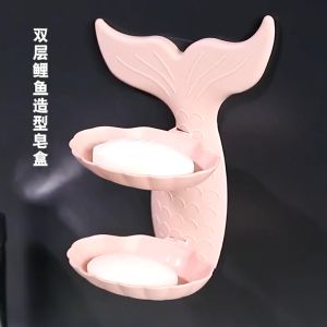 Khay Xà Bông Dán Tường 2 Tầng Hình Đuôi Cá Hộp Đựng Xà Bông Gắn Tường 2 Tầng Có Rãnh Thoát Nước Chưa Có Đánh Giá 0 Đã Bán