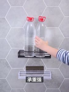 Toilet Rack Bathroom Shelf Shower Rak Free of Punch Bathroom Storage Organizer Kitchen Wall Dinding Shelves浴室支架