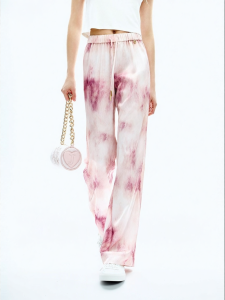 Juicy Couture | Tie-Dye Print Drapey Straight Long Pants