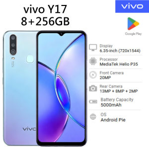vivo | 2026 new Vivo Y17 Global Version Factory Unlocked Dual SIM Android Cell Phone 8GB RAM 256GB 6.35 Inch HD Display Smartphone