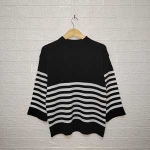 Sweater Aruna Stripe / Sweater / Sweater Wanita / Sweater Rajut 12 Get / Sweater belang belang / Sweater Garis / Sweater Polet / Sweater Rajut wanita / Baju Rajut Wanita Korea / Atasan Wanita / Fashion Style Korea / Pakaian Wanita