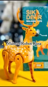 Mainan Anak Robot Hewan Rusa Sika Deer Mainan Hewan Berjalan Besuara Musik Robot