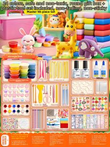 Lightweight Safe Kids Clay Various Colors