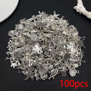 Mystic Ocean Charm Collection (20/50/100pcs) - Nautical DIY Jewelry Supplies in Aged Silver Finish