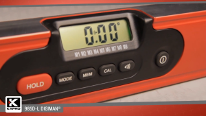 Kapro 985D DIGIMAN Digital Spirit Level 10" 24" Incline Angle Finder Audio Buzzer Plumb Site