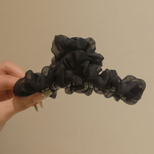 กิ๊บติดผมผ้าตาข่ายทรงฉลามขนาดใหญ่สำหรับผู้หญิง กิ๊บติดผมทรงสปอร์ตสไตล์หรูหรา ทรงพันผมแบบหรูหรา ทรงกิ๊บติดผมแบบหรูหรา