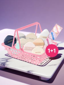Original AGE Air Cushion Puff คอลเลกชั่นฤดูร้อนปี 2020 แปรงแต่งหน้าแบบทวีดูปป์ป๊อปปี้ กันแบคทีเรีย ผิวเข้ากันได้ดี เหมาะสำหรับทุกสภาพผิว