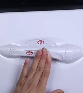 4PCS/SET Toyota Car Door Handle Protector Cover Inner Bowl Anti Scratch Sticker Camry Corolla RAV4 Highlander Land Cruiser vios Avanza Rush Calya Innona fortuner hilux CH-R Yaris wigo Prius