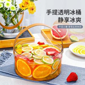 ถังเครื่องดื่มเย็นๆที่นิยมในโลกออนไลน์ถังใส่น้ำแข็งขนาดเล็กตู้เย็นน้ำแข็งเครื่องดื่มเย็นแบบพกพาถังเหล้าอุปกรณ์ภาชนะใส่ไวน์ผลไม้ชา