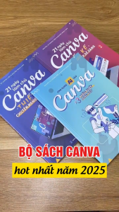 Sách Canva - Bộ 3 Cuốn 21 Ngày Làm Chủ Thiết Kế Canva Tặng Kèm Video Hướng Dẫn File Thực Hành