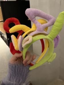 Cartoon Cyber Celebrity Cute Funny Antenna Baby Headband Young Adult Face Wash Hair Band Bandeau Funny Girls Hair Hoop Headdress