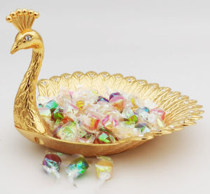 [SUPER SALES ĐÓN TẾT 2023 - HÀNG CAO CẤP] DĨA/ KHAY ĐỰNG HOA QUẢ BÁNH MỨT TẾT HÌNH CHIM CÔNG SANG TRỌNG TINH TẾ bằng INOX 304 dày dặn - dĩa chim công decor dĩa đựng bánh kẹo dĩa chim công trang trí phòng