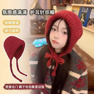 Warm Knitted Tassel Hat Scarf Combo for Women Travel Essential Autumn Winter Fashion Small Face Effect Soft Comfortable Material