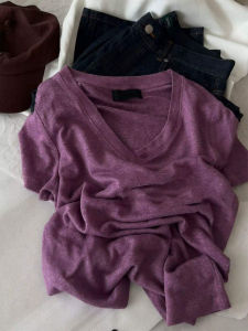 V.C.I | Elegant V-Neck Short Sleeve T-Shirt