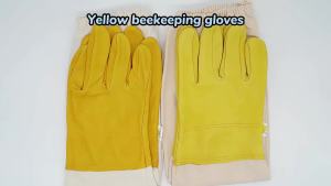 Beekeeping Gloves Preventing Insects Yellow Beekeeper Gloves Soft Breathable Preventing Bee Stings Mitten Apiary Equipment Tools