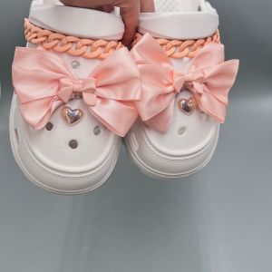 Đầy Màu sắc nút thắt nơ CROCS jibbitz Charms có thể tháo rời Giày chuỗi giày hoa Guốc trang trí cho CROCS