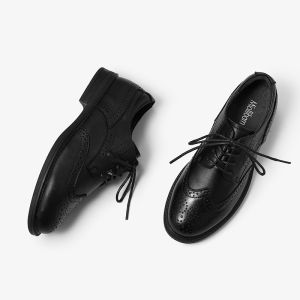 MIOLLIBARN | Vintage Lace-up Oxford Leather Shoes