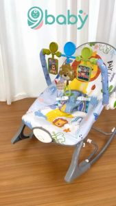 Ghế rung bập bênh cho bé có nhạc mẫu sư tử - Bảo hành 12 tháng