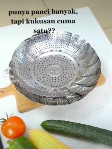 Kukusan stainless Flexible Steamer Alat Kukus serbaguna