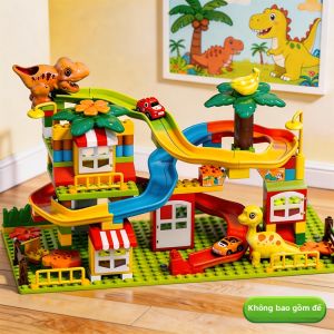 JIAAI | Bộ Xếp Hình Lâu Đài Marble Run Giáo Dục Hạt Lớn DIY Cho Trẻ Em