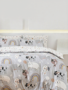Breathable Soft Cartoon Cats Bedding Set