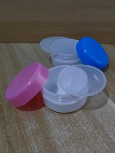 Plastic Double Layer Cream Jar with Inner Lid 20 Gram Milliliter for DIY Packaging Cosmetic Medicine Face Cream Split Box Bottle