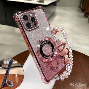 เคสโทรศัพท์แบบครอบเต็มจอ Apple 16 pro Max แบบบางเฉียบพร้อมสายคล้อง ดีไซน์สร้างสรรค์สำหรับผู้หญิง ด้านหน้าและด้านหลังป้องกันการตกหล่น