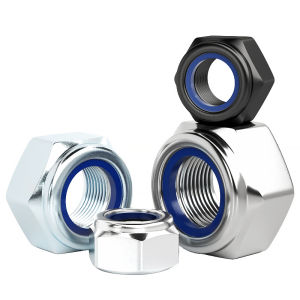 GUWANJI | Anti-Loosening Self-Locking Nylon Locking Black Hex Nut