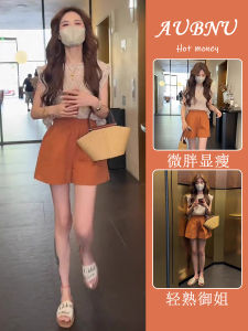 Elegant Polka Dot Blouse And Wide Leg Casual Shorts Two Piece Set Summer Outfit Floral Lace Trim Midi Dress for Women