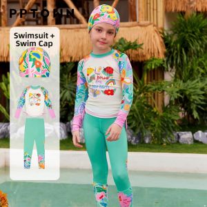 PPTOWN | Sun Protection Quick Dry Girls Swimwear
