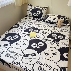 ชุดผ้าปูที่นอน 3.5 ฟุต 5 ฟุต 6 ฟุต ชุดที่นอน ชุด 3ชิ้น ผ้าปูที่นอน*1+ปลอกหมอน*2 ผ้าปูที่นอนฝ้ายแท้ 100% กันไรฝุ่น