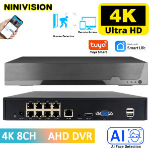 OVERSCAM 8CH 4K POE NVR System - H.265+ Video Recorder | 4TB HDD | Motion Detection | HDMI/VGA Output | Smart APP Control