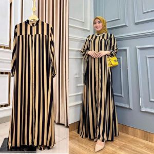 LANGSUNG KIRIM GAMIS RAYON PREMIUM MOTIF SALUR JUMBO MUSLIM WANITA GAUN PESTA KONDANGAN MEWAH